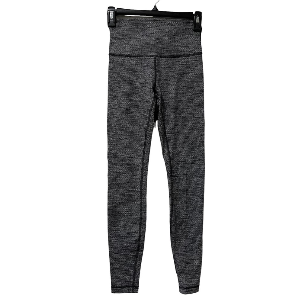 Lululemon Wunder Under‎ High Rise Tight Heathered Black Size 4 W5AM9S